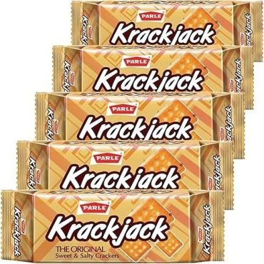 Parle Krack Jack Biscuit 5 x 60 Gm, 10 Pieces Per Carton